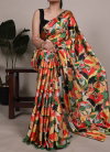 Ynf7027 Satin Silk With Floral Print Saree Wholesale Suppliers In Mumbai